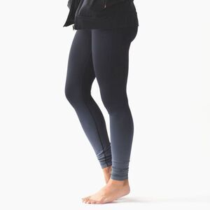 RARE Lululemon Wunder Under High Rise Leggings Ombre Black Size 4 EUC 30" inseam